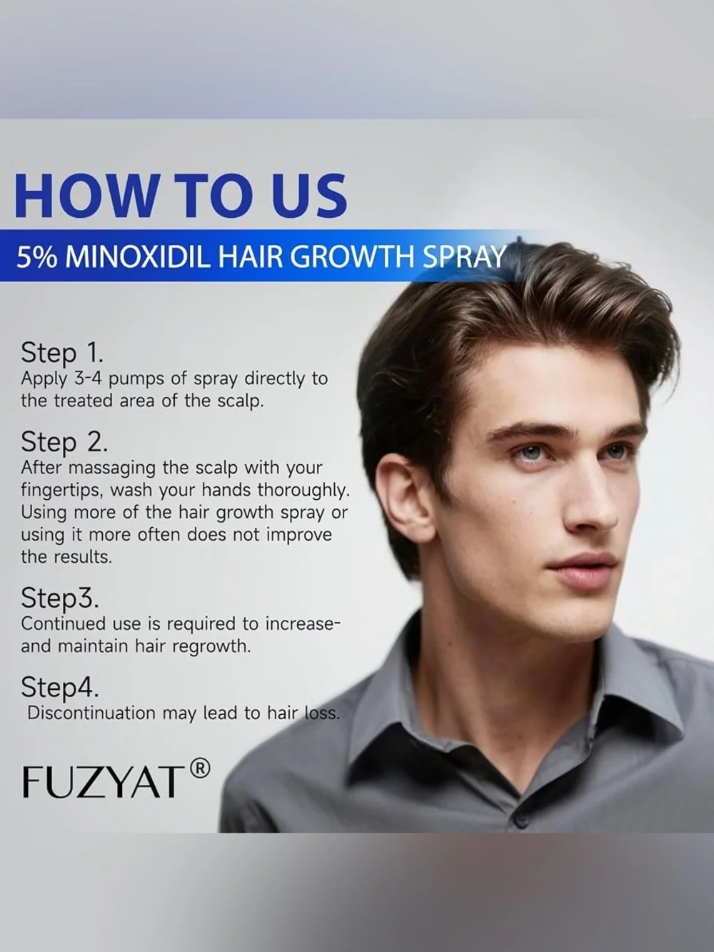 FUZYAT Minoxidil Spray 5% with Biotin